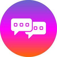 Chat Glyph Gradient Circle Icon Design vector