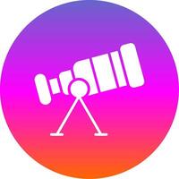 Telescope Glyph Gradient Circle Icon Design vector
