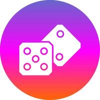 Dice Glyph Gradient Circle Icon Design vector