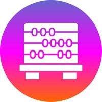 Abacus Glyph Gradient Circle Icon Design vector