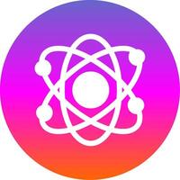 Atomic Glyph Gradient Circle Icon Design vector