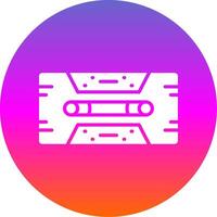 Cassette Tape Glyph Gradient Circle Icon Design vector