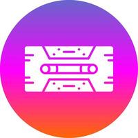 Cassette Tape Glyph Gradient Circle Icon Design vector