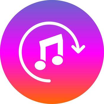 recargar glifo degradado circulo icono diseño vector