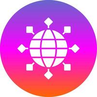 Internet Glyph Gradient Circle Icon Design vector