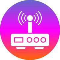 Modem Glyph Gradient Circle Icon Design vector