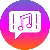 Music Glyph Gradient Circle Icon Design vector