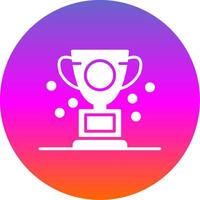 Trophy Glyph Gradient Circle Icon Design vector