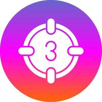 Countdown Glyph Gradient Circle Icon Design vector
