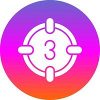 Countdown Glyph Gradient Circle Icon Design vector