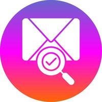 Mail Glyph Gradient Circle Icon Design vector