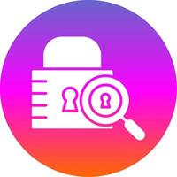 Keyhole Glyph Gradient Circle Icon Design vector