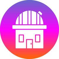 Observatory Glyph Gradient Circle Icon Design vector