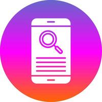 Smartphone Glyph Gradient Circle Icon Design vector