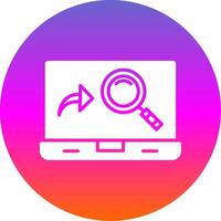 Magnifying Glass Glyph Gradient Circle Icon Design vector