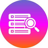 Database Glyph Gradient Circle Icon Design vector