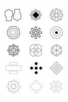 Geometric Abstract Shape Element Bundle vector