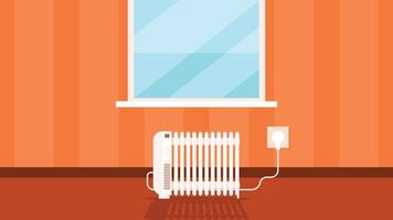 Interior room electric heater concept illustration vector