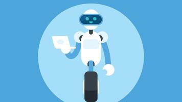 Robot technology in different future industry vector