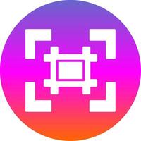 Grid Glyph Gradient Circle Icon Design vector