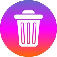 Dustbin Glyph Gradient Circle Icon Design vector