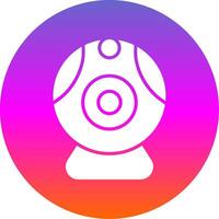 Web camera Glyph Gradient Circle Icon Design vector