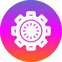 Setting Glyph Gradient Circle Icon Design vector