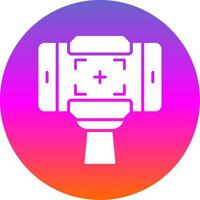 Selfie Stick Glyph Gradient Circle Icon Design vector