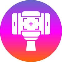 Selfie Stick Glyph Gradient Circle Icon Design vector