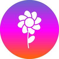 Flower Glyph Gradient Circle Icon Design vector