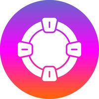 Life Saver Glyph Gradient Circle Icon Design vector