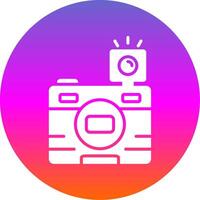 Photo Glyph Gradient Circle Icon Design vector