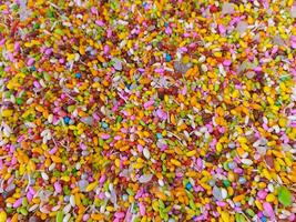 Sugar coated colorful Fennel seeds background - Colorful Candy Background photo