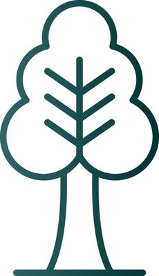 Tree Line Gradient Icon