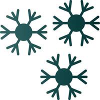 Snowflakes Glyph Gradient Icon vector