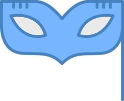 Eye Mask Line Filled Blue Icon vector