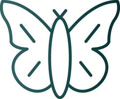 Butterfly Line Gradient Icon vector