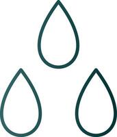 Water Drop Line Gradient Icon vector