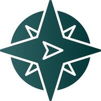 East Glyph Gradient Icon vector