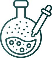 Pipette Line Gradient Icon vector