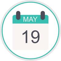 May Flat Circle Icon vector