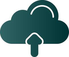 Cloud Glyph Gradient Icon vector