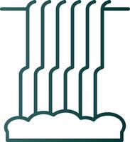 Waterfall Line Gradient Icon vector