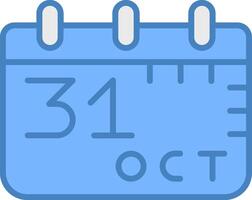 October 31st Line Filled Blue Icon vector