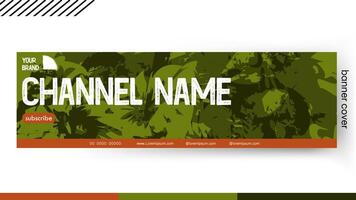 Cover banner Template green color style Grunge army color design, Design a creative graphic banner for a web application. vector