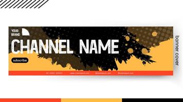 Cover banner Template black and orange color style Grunge design, Design a creative graphic banner for a web application. vector