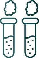 Test Tubes Line Gradient Icon vector