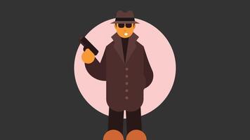 private investigation detectives for law enforcement illustration vector