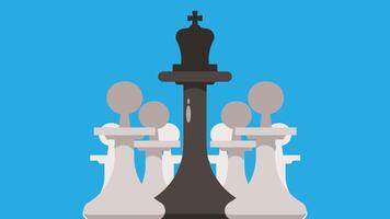 chess game pieces isolated illustration strategy team abstract concept vector