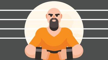 Criminal inmate locked in a jail illustration vector